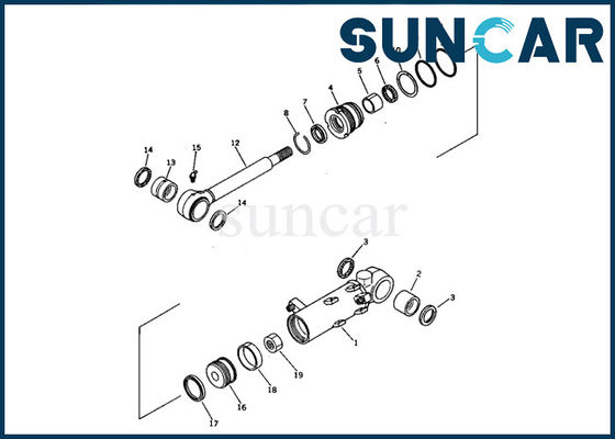 707-00-60390 کیت مهر و موم سیلندر کوماتسو برای مینی بیل PC05-6 کیت تعمیر مقاومت داخلی روغن