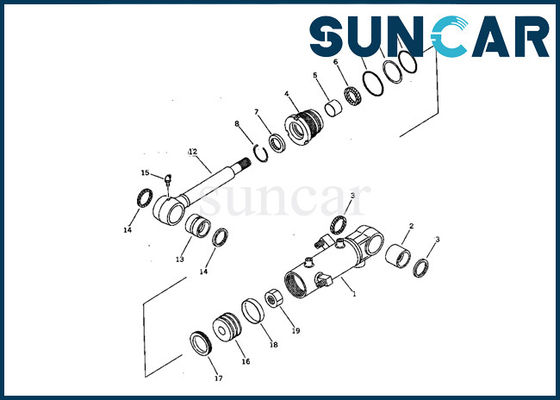 707-98-11210 کیت مهر و موم سیلندر هیدرولیک Komatsu Boom Cylinder Service Kit PC07-2 قطعات داخلی