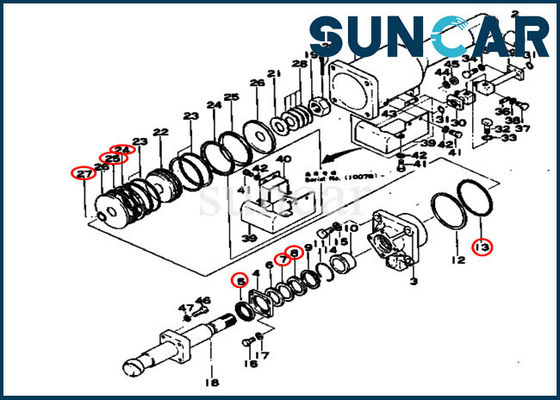 150-81-05010 کیت سرویس سیلندر شیب 1508105010 کیت تعمیر مهر و موم برای D80A-12 D85A-12 Komatsu