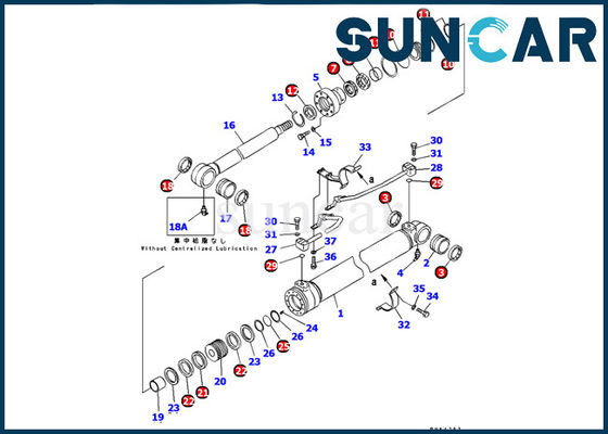 707-99-37230 کیت سرویس کوماتسو PC120-6 بیل کوم سیلندر مهر و موم مقاومت در برابر فشار بالا
