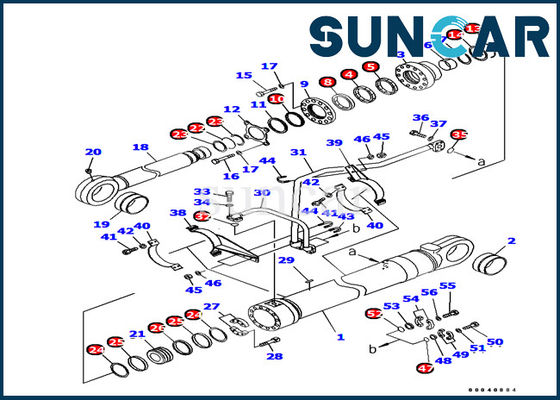 PC1250-7 Models 707-99-77010 Komatsu Bucket Loader Cylinder Seal Kit Komatsu Excavator Inner Parts Inner