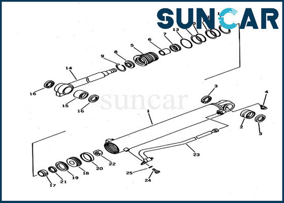 707-98-22810 کیت کوماتسو بوم سیلندر مهر و موم کیت PC12UU-2 کیت سرویس داخلی تعمیر