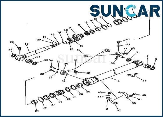 کیت مهر و موم سیلندر بازو 707-99-46200 مناسب کیت تعمیر قطعات Suncar قطعات بیل مکانیکی Komatsu PC150-5