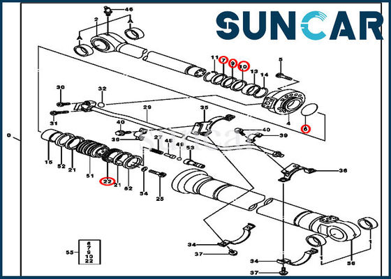 کیت تعویض مهر و موم مکانیکی 230CLC JOHN DEERE 9207059 سیلندر بازو