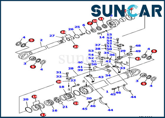 707-99-85340 کیت آب بندی سیلندر بازو کیت سرویس بیل مکانیکی برای کوماتسو مدل PC1800-6