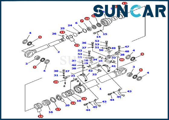 707-99-85280 کیت آب بندی سیلندر بازو کیت سرویس هیدرولیک برای مدل Komatsu Excavator PC1600-1