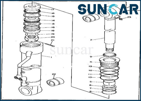 0265107 Stabilizer Cylinder Kit 495D 595 Deere Seal Seal Repair Kit Excavator هیدرولیک مهر و موم مهر و موم