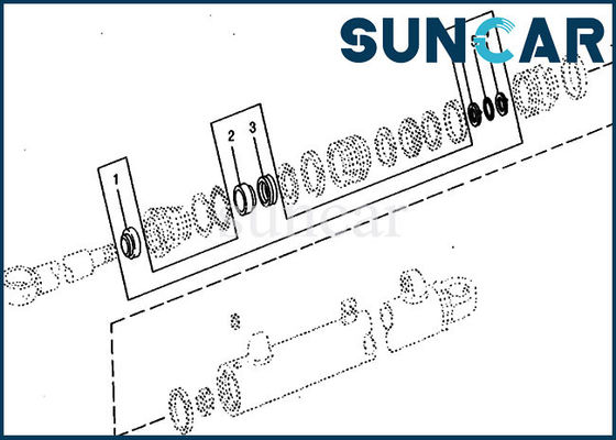 Excavator RE17342 Replacement Boom Cylinder Repair Kit 690B John Deere Seal Kits