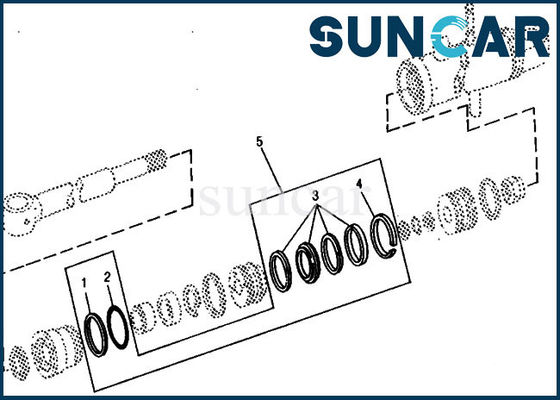 RE15907 کیت تعمیر سیلندر جمعیت 690B 690 DEERE کیت آب بندی هیدرولیک