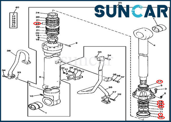 790 Boom Seal Kit AT192076 Deere Replacement Service Kit Excavator Cylinder Cylinder Parts تعمیر قطعات