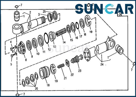 مهر و موم هیدرولیک بیل مکانیکی 890A قطعات Deere RE21214