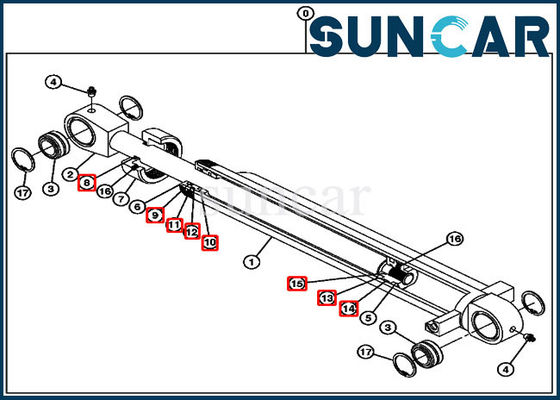 AT260416 Cylinder Seal Kit Bucket Clamp CYL تعمیر کیت مناسب 60D 50C 50ZTS JOHN DEERE