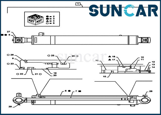 کیت آب بندی کیت تعویض بازو PS01V00002R300 CX55B مینی کیت سرویس سیلندر کیس بیل مکانیکی خزنده