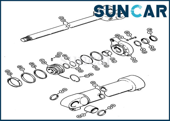 1986823C1 Lift CYL Seal Repair Kit Loader Loader کیت های متناسب با تجهیزات سنگین CASE 821