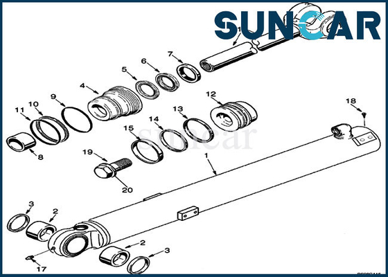 کیت تعویض کیت آب بندی سیلندر شیب 87440117 برای تجهیزات سنگین 721E 621F لودر کیت