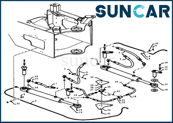 کیت مهر و موم تعمیر سیلندر هیدرولیک فرمان مناسب 84404910 Loader 1021G 1021F Case