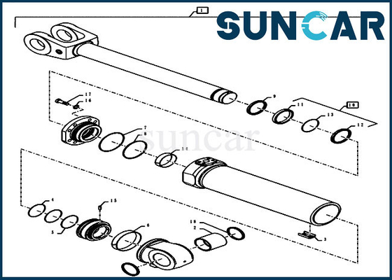 کیت سرویس لودر 47773169 کیت تعمیر سیل سیلندر بالابر برای کیس مدل 921G 1021G 1121F 1121G