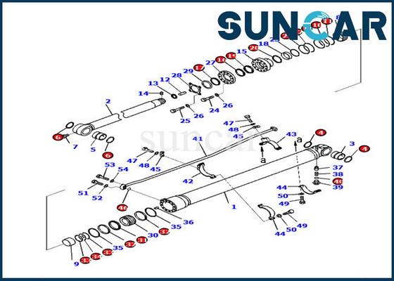 کیت سرویس سیلندر بازویی 707-99-57150 PC220-8M0 جایگزین کیت آب بندی بیل مکانیکی کوماتسو