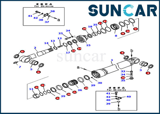 کیت تعمیر مهر و موم سیلندر بازویی KOMATAU 721-98-00690 7219800690 برای قطعات داخلی PC210LC-11 PC200LC-8M0