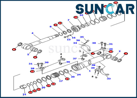 707-99-58310 کیت آب بندی بالابر بوم PC220-6 PC250-6 7079958310 کیت تعمیر سیلندر هیدرولیک کوماتسو