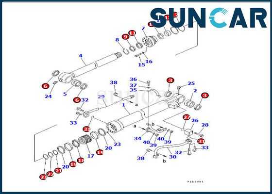 707-98-45260 کیت مهر و موم سیلندر سطلی 7079845260 تعمیر کیت مهر و موم مناسب PC228UU-1 Komatsu