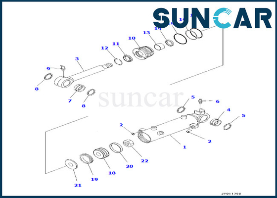 707-98-11450 7079811450 کیت مهر و موم تعمیر سیلندر تیغه کوماتسو برای PC22MR-3 PC20MR-3