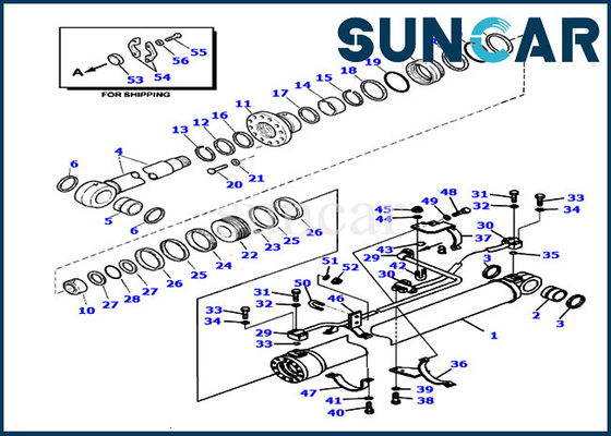 707-99-59650 بوم لودر تعمیر کیت سیلندر هیدرولیک برای PC220LL-8 PC290LL-11 Komatsu