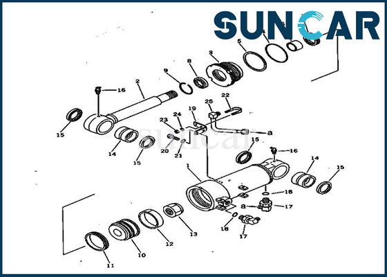 کیت سرویس بلید کوماتسو برای 20S-63-96101 PC20-3 PC30-1 PC30-3 کیت تعمیر سیل سیلندر