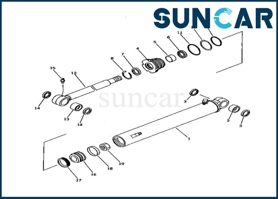 707-98-24510 7079824510 کیت مهر و موم سیلندر چرخشی بوم کوماتسو برای PC25-1 PC25R-1 PC30-7