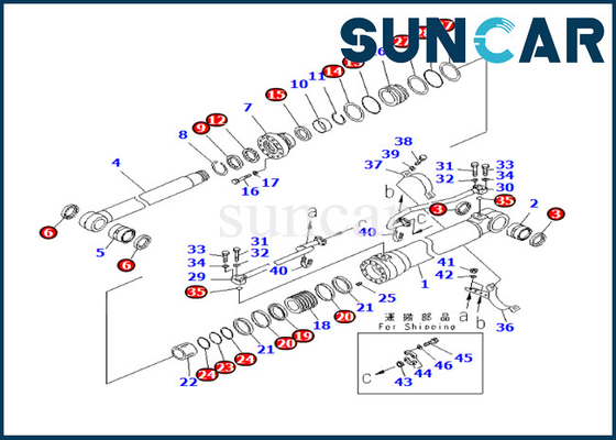 کیت تعویض سیلندر بوم 707-99-59320 7079959320 برای PC270-8 PC270LC-8 PC308USLC-3E0