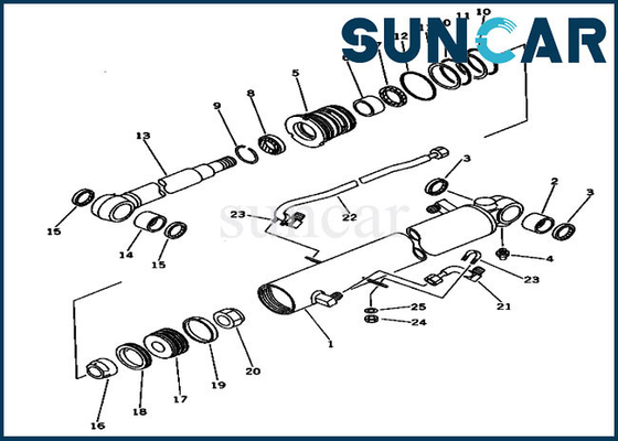 20S-63-02011 کیت تعمیر سیل سیلندر بوم 20S6302011 برای قطعات سرویس کابین کوماتسو PC30-6