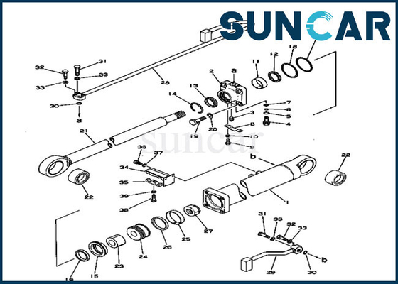 قطعات کیت سرویس کوماتسو 207-63-56100 برای PC300-1 PC300LC-1 بیل مکانیکی بوم سیلندر اسی