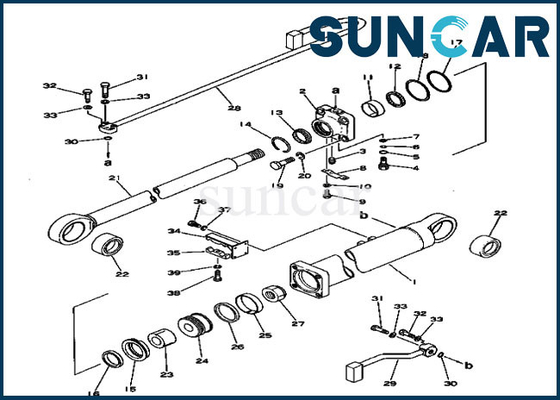 کیت آب بندی سیلندر بوم کوماتسو 207-63-56200 PC300-1 PC300LC-1 جایگزین کیت آب بندی بیل مکانیکی