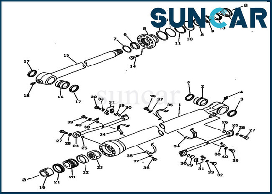 207-63-72100 2076372100 کیت خدمات کیت مهر و موم سطل برای PC300-3 PC300LC-3 سیلندر Assy Komatsu