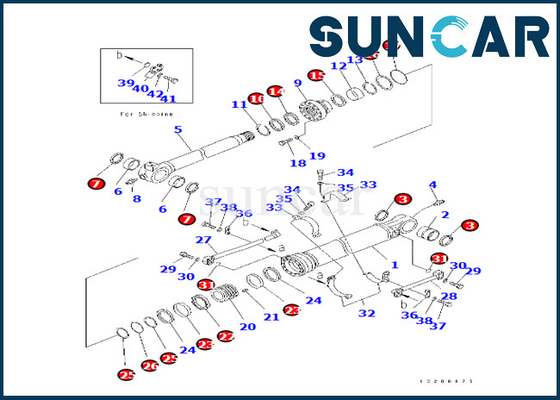 707-99-59750 7079959750 کیت سرویس سیلندر سطلی کوماتسو برای PC350LC/NLC-8 PC360LC/NLC-10