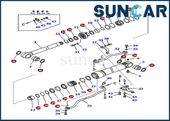 707-99-59271 کیت آب بندی بوم تعمیر کیت سیل سیلندر مناسب برای تجهیزات سنگین Komatsu PC300-8