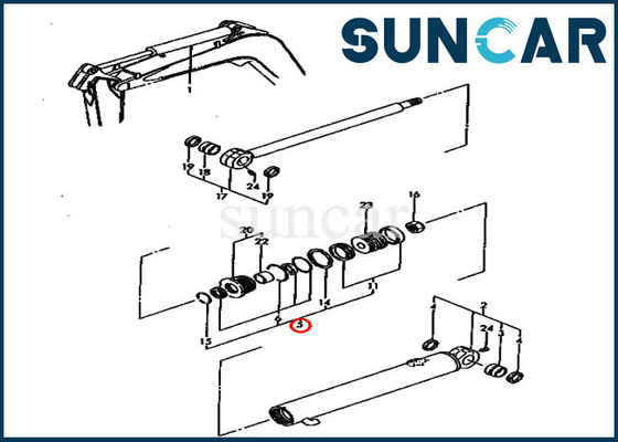 کیت مهر و موم کیت سرویس سیلندر بازویی YM172141-99380 YM17214199380 برای مدل KOMATSU PC30FR-1
