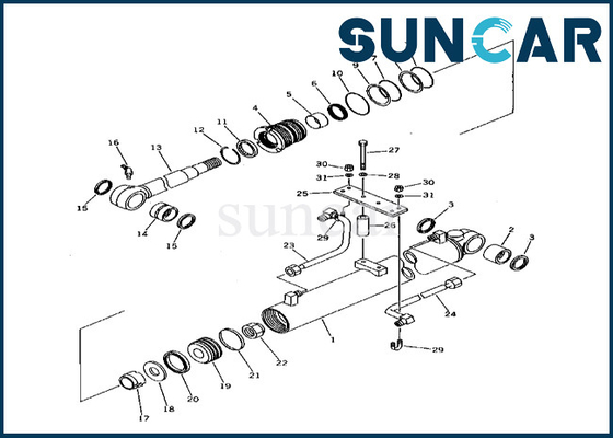 کیت مهر و موم سیلندر بازویی 21X-63-02020 21X6302020 برای کیت آب بندی سیلندر بازوی PC38UU-1 کوماتسو