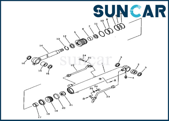 21X-63-02010 21X6302010 کیت مهر و موم سیلندر بوم کوماتسو متناسب با کیت آب بندی سیلندر بوم PC38UU-1