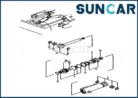 کیت مهر و موم تعمیر تیغه برای YM172142-72571 YM17214272571 سیلندر Assy PC30FR-1 Komatsu