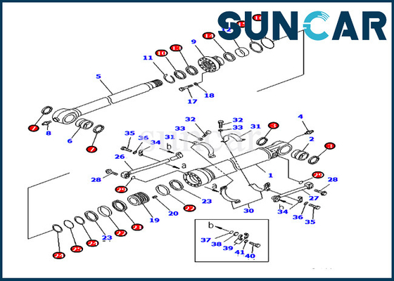 707-99-67315 7079967315 کیت مهر و موم سیلندر سطلی مناسب کیت های سرویس Komatsu PC400LC-7 PC400-6C PC400-7