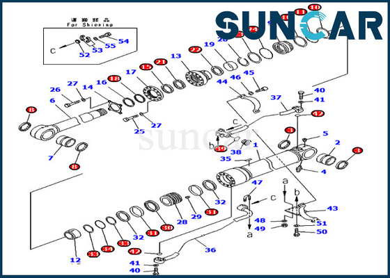 707-99-65210 کوماتسو کیت تعمیر مهر و موم بوم برای PC400-7 PC400LC-7 قطعات خدمات تعویض بیل مکانیکی