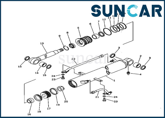 کیت سیل سیلندر بوم 20T6302050 20T-63-02050 مناسب برای PC40-6 کیت تعمیر سیل سیلندر بوم کوماتسو