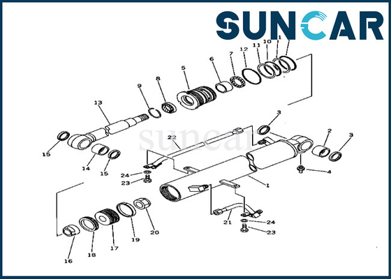 کیت آب بندی سیلندر بوم 20T-63-02060 20T6302060 کیت مهر و موم سیلندر بوم کوماتسو برای PC40-6