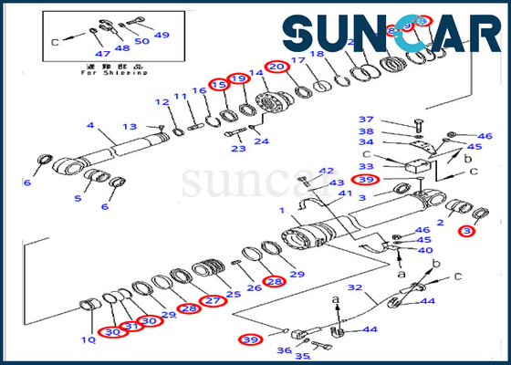 707-99-69740 Arm Cylinder Seal Repair Kit Fits Komatsu PC400-7 Excavator Hydraulic Oil Seal Kit