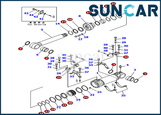 707-99-47800 7079947800 کیت خدمات کیت آب بندی سیلندر کمپرس پایین مناسب برای PC400-7E0 PC400LC-8 Komatsu