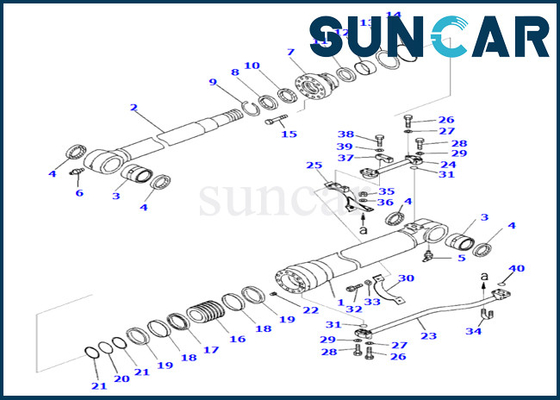 کیت سیل سیلندر حذف کیت تعمیر سیلندر 7079937090 707-99-37090 مناسب PC490LC-10 PC490LC-11 Komatsu