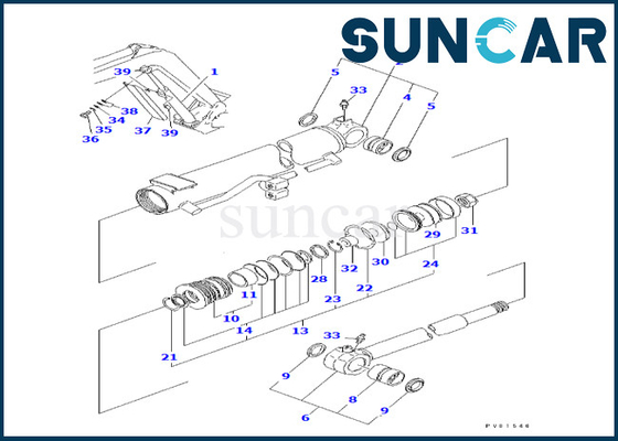 کیت تعمیر سیلندر بوم کیت مهر و موم سیلندر بوم YM172165-72640 YM17216572640 Komatsu For PC50FR-1 PC50FR-2