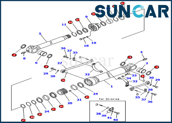 707-99-59760 7079959760 کیت مهر و موم بطری سطل برای قطعات داخلی Komatsu PC450-8 PC450LC-8 PC490LC-10
