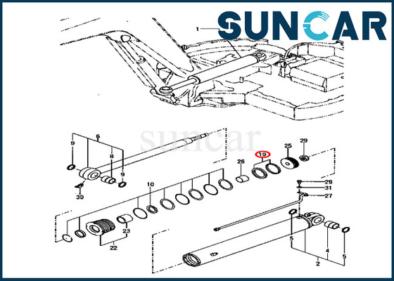 کیت مهر و موم سیلندر چرخشی YM172187-72290 YM17218772290 مناسب برای ماشین آلات ساختمانی KOMATSU PC70FR-1